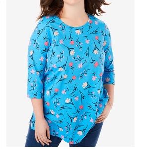 Woman Within Blue Tunic NEW 1X